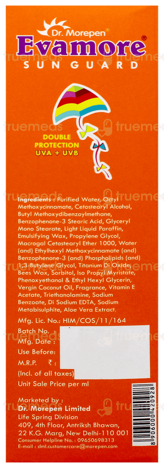 Evamore Sun Guard Spf 50 Sun Screen Lotion 100Ml